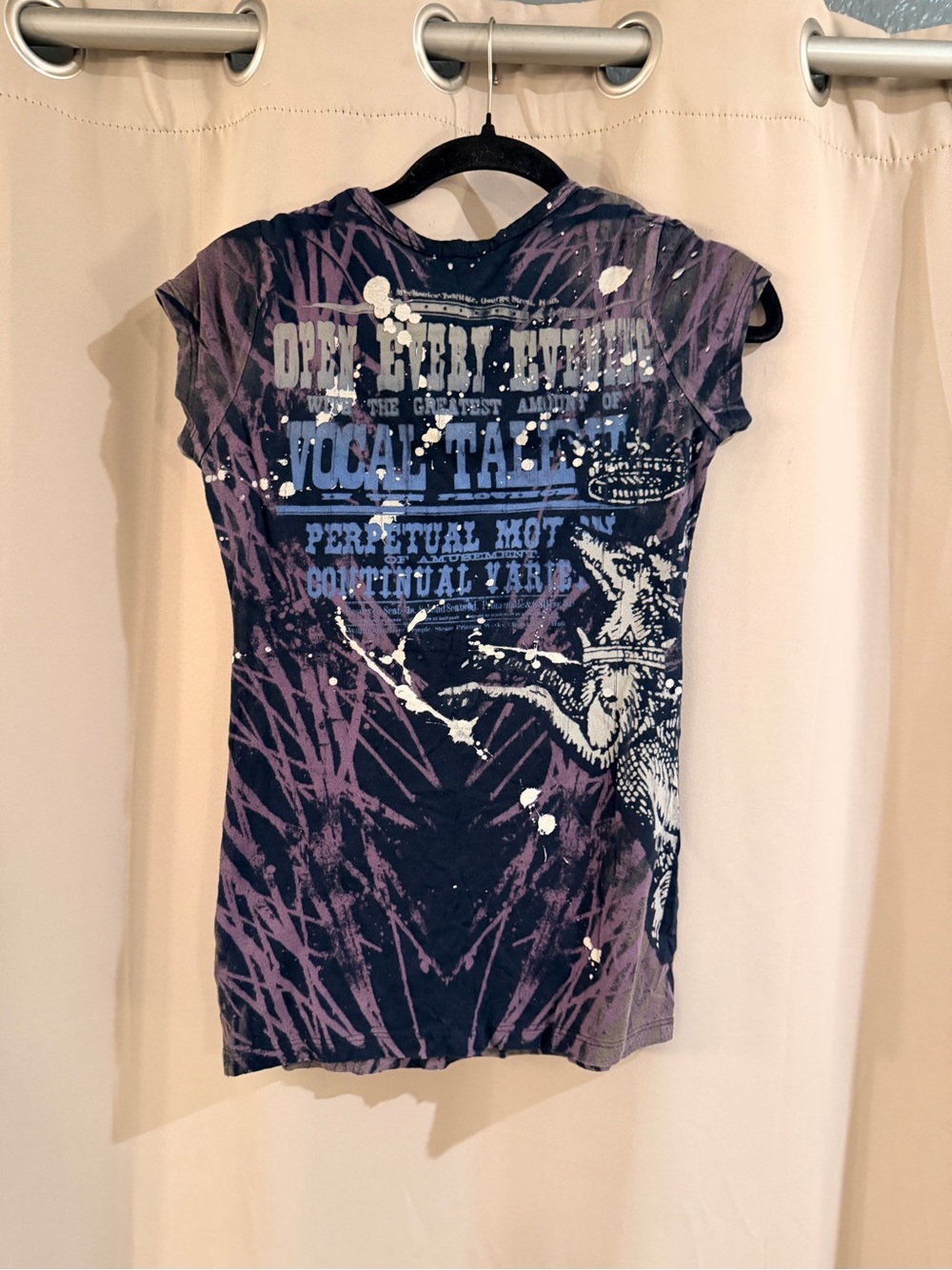 Women’s Y2K Electric Angle Graphic V-Neck Tee - Multicolor - Picture 2 of 6